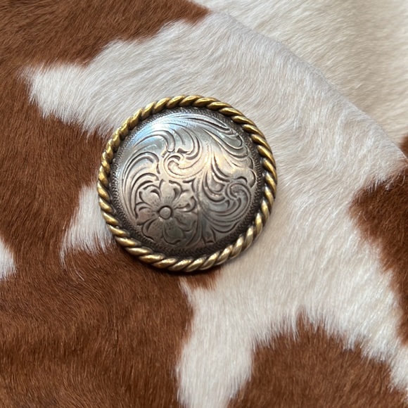 Pat Dahnke Vintage Calf Hair Belt With Long Brown Suede Fringe Velcro Closure - Picture 12 of 12